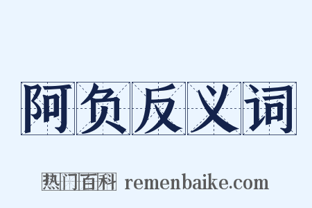 阿负反义词是什么意思的图片